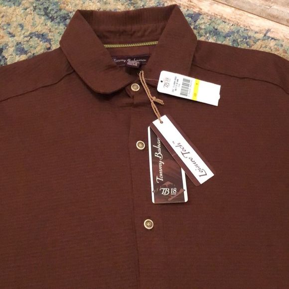 New Tommy Bahama 18 Golf Button Down Polo Medium - Picture 2 of 9